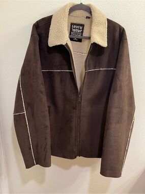 Levi's Faux Suede Sherpa Lined Jacket Men’s size XL